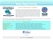 Tablet Screenshot of bluehippodiving.com